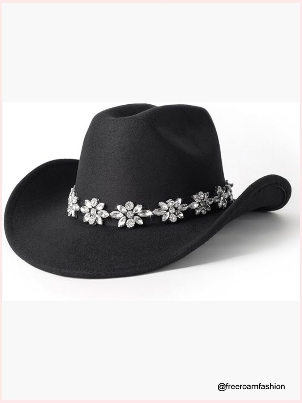 Sparkly Rhinestone Cowboy Hat for Women Cowgirl Hat Party